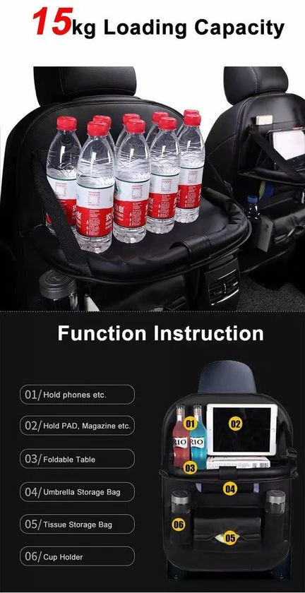 Merkloos PREMIUM Autostoel Organizer - Carseat Organiser - Auto Stoel Organizer - Tablet Houder - Auto Tafeltje - Auto Organizer - Beker Houder - Paraplu Houder - Tissue Doos Houder 4 Merkloos PREMIUM Autostoel Organizer - Carseat Organiser - Auto Stoel Organizer - Tablet Houder - Auto Tafeltje - Auto Organizer - Beker Houder - Paraplu Houder - Tissue Doos Houder - Afbeelding 4