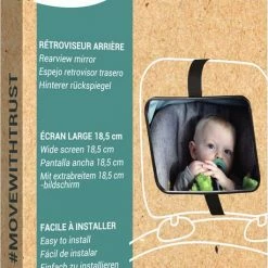 EZIMOOV EZI MIRROR CLASSIC - Eco Friendly - Rechthoekige Auto Spiegel Baby - Licht Gebogen - Achterbank - Kind Zien - Duurzaam -Baby's Only 458x840 1