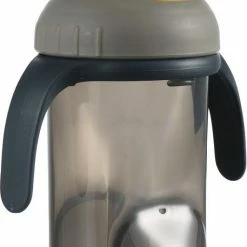 Difrax Antilek Drinkbeker Met Zachte Tuit - 250 Ml - Donkerblauw/Grijs