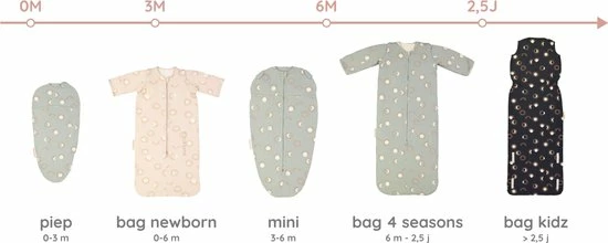 Puckababy Babyslaapzak Bag 4 Seasons 6m-2,5 J - 100 Cm - Eclipse Clay 7 Puckababy Babyslaapzak Bag 4 Seasons 6m-2,5 J - 100 Cm - Eclipse Clay - Afbeelding 7