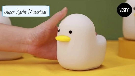 VESFY Eend Nachtlampje Kinderen Met Timer En Dimbaar Functie - USB Oplaadbaar - Nachtlampje Volwassenen - Tafellamp Slaapkamer - Led 2 VESFY Eend Nachtlampje Kinderen Met Timer En Dimbaar Functie - USB Oplaadbaar - Nachtlampje Volwassenen - Tafellamp Slaapkamer - Led - Afbeelding 2