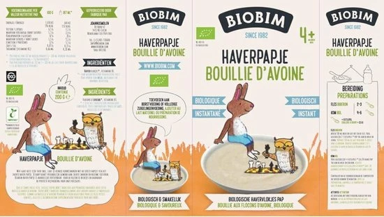 Biobim Papje 4 Mnd Haver 200 G 2 Biobim Papje 4 Mnd Haver 200 G - Afbeelding 2