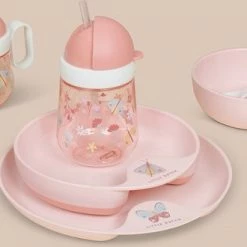 Mepal Mio – Babyservies 3-delig – Bestaat Uit Een Oefenbord, Antilekbeker En Oefenlepel – Flowers & Butterflies – Licht In Gewicht – Kan Tegen Een Stootje -Baby's Only 550x330