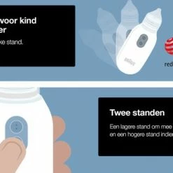 Braun Elektrische Neusreiniger BNA100EU + Reinigingsdoek - Aspirator - Snotzuiger Verkoude Baby - Snoetsenpoetsers - Neuspeer - Baby En Kind Neusreiniger - 2 Herbruikbare Opzetstukken - 2 Zuigstanden - Vaatwasserbestendig - Stressvrije Oplossing -Baby's Only 550x331