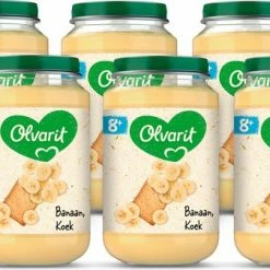 Olvarit Fruithapje 8+ Maanden - Banaan Koek - 6 X 200g