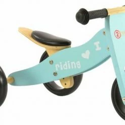 2Cycle 2 In 1 Loopfiets/Driewieler - Hout - Jongens En Meisjes - 1 Jaar - Speelgoed - Turquoise -Baby's Only 550x344