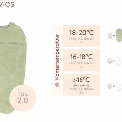 Puckababy Winter-inbakerslaapzak Original Piep - 0-3 Maanden - Olive Teddy -Baby's Only 550x356 2