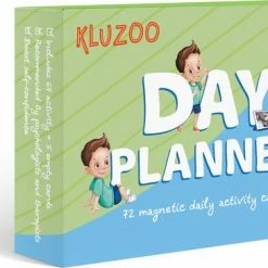 KLUZOO Dagplanner 72 Magnetische Kaarten Jongen-Pictogrammen Voor Planbord Met Activiteiten En Taken Zindelijkheidstraining Beloningssysteem Montessori Speelgoed - Zindelijkheid - Potjestraining Jongens En Meisje Dagritme - Planner Kind