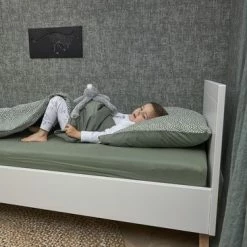 Meyco Jersey Hoeslaken Juniorbed - 2-pack - Forest Green - 70x140/150cm -Baby's Only 550x366 12