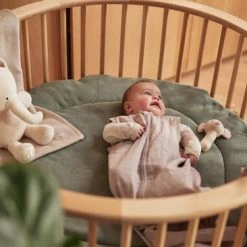 Jollein Boxkleed Rond 95cm Basic Knit - Forest Green -Baby's Only 550x366 145