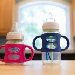 Dr. Brown's Siliconen Handvat Voor Brede Halsfles - Roze -Baby's Only 550x366 16