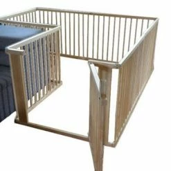 Ladanas INKLAPBARE Grondbox - Baby Boxen - Playpen Baby Omtrek 7,2m - ONGELAKT Grenenhout - Kinderbox Modulair (8-delig) -Baby's Only 550x366 272
