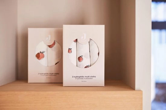 Jollein Hydrofiel Multidoek 70x70cm - Peach - 3 Stuks 10 Jollein Hydrofiel Multidoek 70x70cm - Peach - 3 Stuks - Afbeelding 10