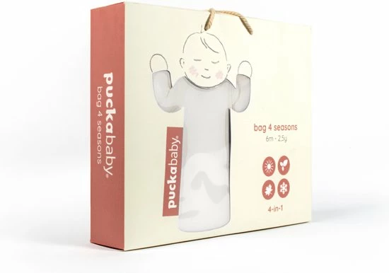 Puckababy Babyslaapzak Bag 4 Seasons 6m-2,5 J - 100 Cm - Pure 9 Puckababy Babyslaapzak Bag 4 Seasons 6m-2,5 J - 100 Cm - Pure - Afbeelding 9