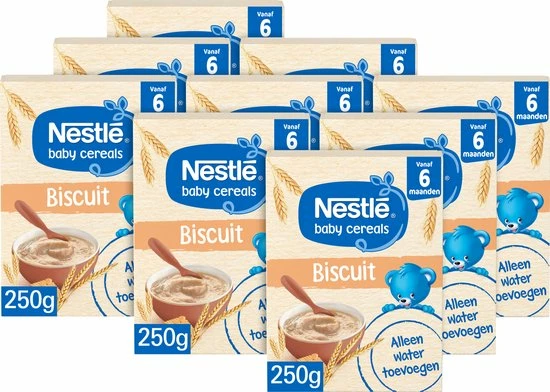 Nestl? Nestl Ontbijtpapje Biscuit - Baby Pap - Vanaf 6 Maanden - 9 Stuks - Totaal 45 Porties 8 Nestl? Nestl Ontbijtpapje Biscuit - Baby Pap - Vanaf 6 Maanden - 9 Stuks - Totaal 45 Porties - Afbeelding 8