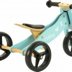 2Cycle 2 In 1 Loopfiets/Driewieler - Hout - Jongens En Meisjes - 1 Jaar - Speelgoed - Turquoise -Baby's Only 550x402 6