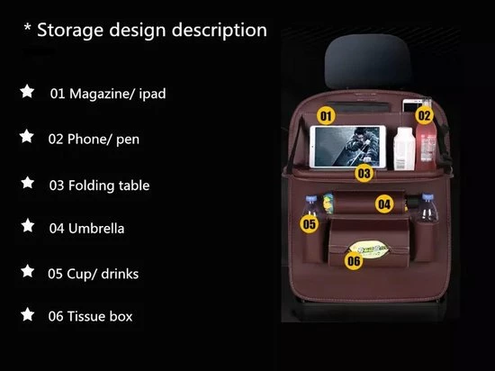 Merkloos PREMIUM Autostoel Organizer - Carseat Organiser - Auto Stoel Organizer - Tablet Houder - Auto Tafeltje - Auto Organizer - Beker Houder - Paraplu Houder - Tissue Doos Houder 9 Merkloos PREMIUM Autostoel Organizer - Carseat Organiser - Auto Stoel Organizer - Tablet Houder - Auto Tafeltje - Auto Organizer - Beker Houder - Paraplu Houder - Tissue Doos Houder - Afbeelding 9