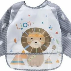 Merkloos Duo Pack - Leeuw & Eland | Slabbetje Lange Mouwen Met Brede Opvangbak (1-3 Jaar) - Mag In Vaatwasser/ Wasmachine -Baby's Only 550x412 55