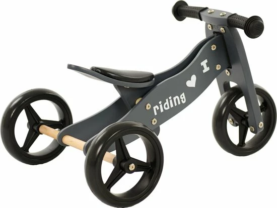 2Cycle 2 In 1 Loopfiets/Driewieler - Hout - Jongens En Meisjes - 1 Jaar - Speelgoed - Grijs 4 2Cycle 2 In 1 Loopfiets/Driewieler - Hout - Jongens En Meisjes - 1 Jaar - Speelgoed - Grijs - Afbeelding 4