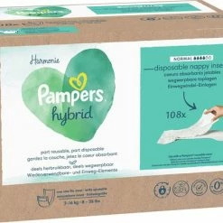 Pampers Harmonie Hybrid - Wasbare Luier - 108 Absorberende Wegwerpbare Toplagen -Baby's Only 550x422 2