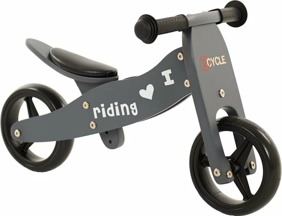 2Cycle 2 In 1 Loopfiets/Driewieler - Hout - Jongens En Meisjes - 1 Jaar - Speelgoed - Grijs 10 2Cycle 2 In 1 Loopfiets/Driewieler - Hout - Jongens En Meisjes - 1 Jaar - Speelgoed - Grijs - Afbeelding 10