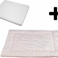 Cabino Babybox Set Matras & Boxkleed - Roze (95x75)