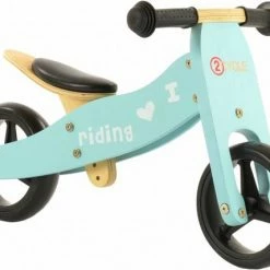 2Cycle 2 In 1 Loopfiets/Driewieler - Hout - Jongens En Meisjes - 1 Jaar - Speelgoed - Turquoise -Baby's Only 550x428 7