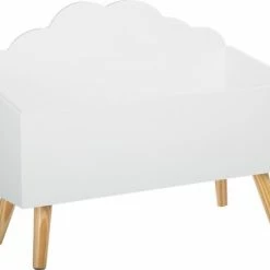 Sphera Houten Speelgoedkist - Wit - 58x28x45 Cm