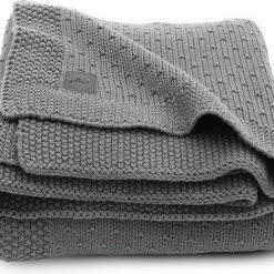 Jollein Baby Deken Ledikant Bliss Knit 100x150cm - Storm Grey
