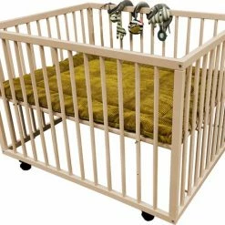 Colorful Home Box - Met Wieltjes - Park - Babybox - 80 X 100 Cm - Naturel