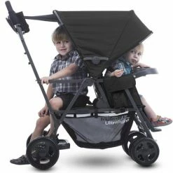 Joovy Caboose Too Ultralight Dubbele Buggy - Zwart - Duo Buggy - Lichtgewicht -Baby's Only 550x447 2