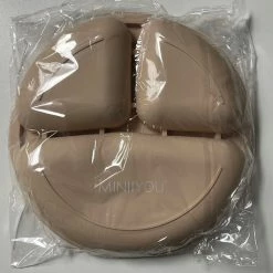 MINIIYOU 2 Stuks - Kinderbord - Baby Bordjes - Kinderservies - Roze Beige - Siliconen BPA Vrij - Onbreekbaar -Baby's Only 550x458