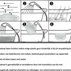 VinkToys® Badmatje - Antislip - Kinder Antislip Mat Bad / Douche - Voor Kinderen En Baby's - Mat Voor In Bad - Mat Voor In Douche - Douchemat Met Zuignappen - 69 X 39 Cm - Zeedieren -Baby's Only 550x460