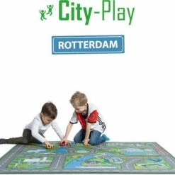 Speelkleed Rotterdam City-Play - Autokleed - Verkeerskleed - Speelmat Rotterdam -Baby's Only 550x461 2