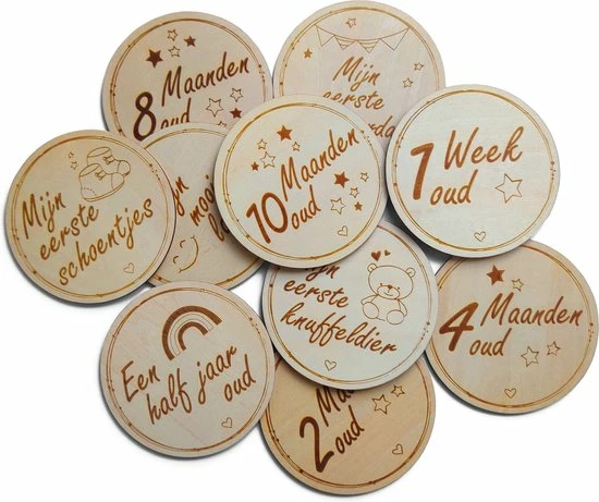 Mijn Eerste Jaar 20 Houten Mijlpaalkaarten Baby - Babyshower Cadeau - Kraamcadeau Jongen En Meisje - Milestone Cards 3 Mijn Eerste Jaar 20 Houten Mijlpaalkaarten Baby - Babyshower Cadeau - Kraamcadeau Jongen En Meisje - Milestone Cards - Afbeelding 3