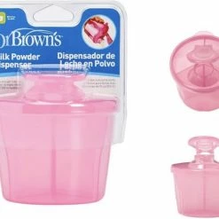 Dr. Brown's Dr.Brown's Melkpoederdispenser - Voor Op Reis - Roze -Baby's Only 550x463 4