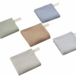 Lalieloe Spuugdoekjes - Monddoekjes - Blauw - Met Lusje - 23 X 23 Cm -Baby's Only 550x468