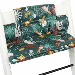 Ukje Kussenset - Geschikt Voor Stokke Tripp Trapp Kinderstoel - Geplastificeerd - Groen - Aap Print -Baby's Only 550x468 6