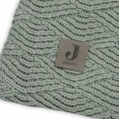 Jollein Boxkleed River Knit 75x95cm - Ash Green -Baby's Only 550x469 5