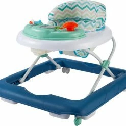 Xadventure X Adventure Loopstoel / Babywalker Chevron - Inklapbare Loopwagen Met Speelset Pastel Blauw