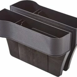 Elite Elements Auto Organizer Bestuurder En Bijrijder - Autostoel Organizer Opbergdoos Met Bekerhouder - Opbergen Auto Accessoires - Auto Accessories - Smartphone Mobiele Telefoon Houder Tablet Nintendo Switch - Zwart -Baby's Only 550x473