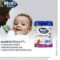 Hero Baby Nutrasense 4 (2+ Jaar) - Flesvoeding - 3 X 700gr - Peutermelk - Met Melkvet - Palmolie Vrij -Baby's Only 550x479 2