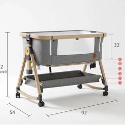 Playzkids Co-sleeper Met Wieg Functie - Baby Bedje En Baby Wieg In 1 -Baby's Only 550x483 5