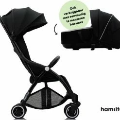 Hamilton By Yoop X1 Plus Buggy Nieuw, Hoger, Uitgebreider 2022 Model Premium Stroller Met One Hand Folding Technologie Zwart Lichte, Verstelbare En Wendbare Kinderwagen Met Vele Gemakken -Baby's Only 550x483 8