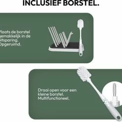 STACK Flessen Droogrek Met Flessenborstel | Zwart - Geschikt Voor Flessen En Doppen - Droogrek Voor Flessen - Baby Flessenrek - Afdruiprek Baby - Drying Rack - Babyfles Droogrek - Afdruiprek Fles Met Lekbak - Afdruiprek - Babyflessen - Flessenrek 18 STACK Flessen Droogrek Met Flessenborstel | Zwart - Geschikt Voor Flessen En Doppen - Droogrek Voor Flessen - Baby Flessenrek - Afdruiprek Baby - Drying Rack - Babyfles Droogrek - Afdruiprek Fles Met Lekbak - Afdruiprek - Babyflessen - Flessenrek -Baby's Only 550x488 3