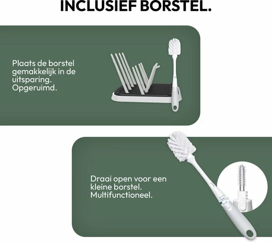 STACK Flessen Droogrek Met Flessenborstel | Zwart - Geschikt Voor Flessen En Doppen - Droogrek Voor Flessen - Baby Flessenrek - Afdruiprek Baby - Drying Rack - Babyfles Droogrek - Afdruiprek Fles Met Lekbak - Afdruiprek - Babyflessen - Flessenrek 9 STACK Flessen Droogrek Met Flessenborstel | Zwart - Geschikt Voor Flessen En Doppen - Droogrek Voor Flessen - Baby Flessenrek - Afdruiprek Baby - Drying Rack - Babyfles Droogrek - Afdruiprek Fles Met Lekbak - Afdruiprek - Babyflessen - Flessenrek - Afbeelding 9