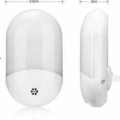 Merkloos LED-nachtlampje - Stopcontact - Plug-in - Nachtlampje Met Dag/Nacht Sensor - Werkt Op Stroom - Warmlicht - Voor In De Baby/Kinderkamer -Baby's Only 550x492 3