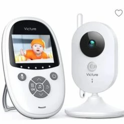 Merkloos Babyfoon Met Camera - 2.4 Inch LCD Display - Video Baby Monitor - Nachtzicht - Beveiligde Verbinding Terugspreekfunctie - Slaapliedjes- Temperatuurcontrole - Alarmherinnering