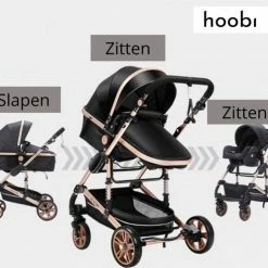 Hoobi? Hoobi Luxe Kinderwagen 3 In 1 - Buggy - Kinderwagen Met Stoel En Wieg Wandelwagen - Hoge Kwaliteit Zwart 21 Hoobi? Hoobi Luxe Kinderwagen 3 In 1 - Buggy - Kinderwagen Met Stoel En Wieg Wandelwagen - Hoge Kwaliteit Zwart -Baby's Only 550x496 3