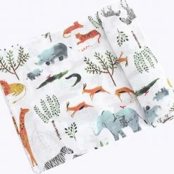 MINIIYOU Hydrofiele Doek XL - 120x120 Cm - Safari Dieren